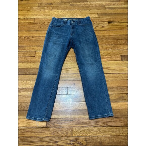 Lee Extreme Motion Mens Straight Taper Jeans Size 32x30 Blue Comfort Waist Denim - Picture 1 of 4
